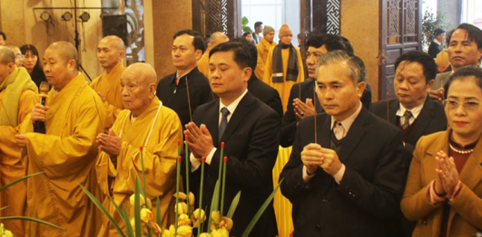 Lễ khai bút đầu xuân tại Chùa Đại Tuệ