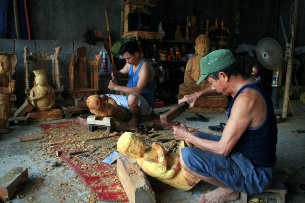 Làng nghề truyền thống Bảo Hà (Sơn mài, điêu khắc, rối nước)