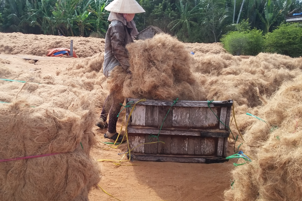 Làng nghề thảm xơ dừa Tam Quan