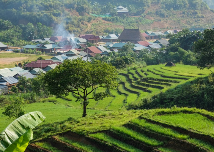 Ruộng bậc thang xã Axan