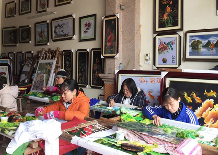 Làng nghề thêu ren thôn Ba Lăng