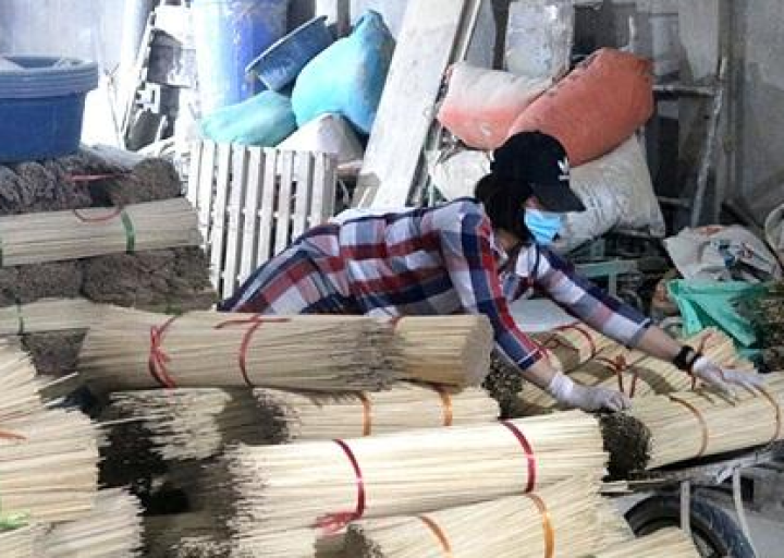 Làng nghề mây giang song đan, tăm hương thôn Đồng Lư